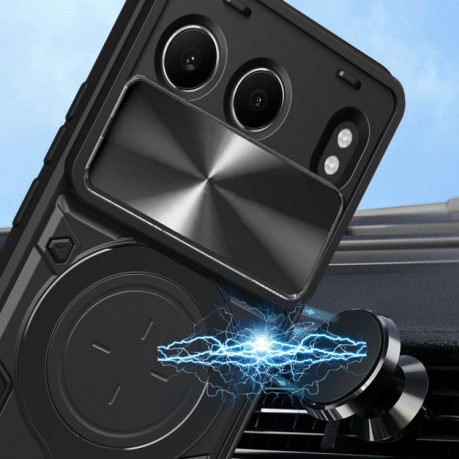 Чохол протиударний CD Texture Sliding Camshield Magnetic Holder на OnePlus Nord 4 5G - рожевий
