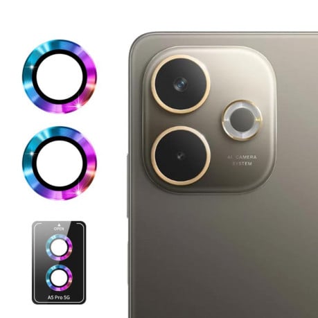 Захисне скло на камеру ENKAY Hat-Prince 9H на OPPO A5 Pro 4G/5G - різнокольорове