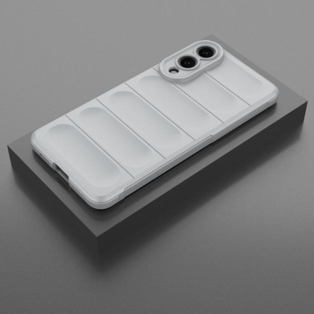 Силиконовый чехол Magic Flannel для Samsung Galaxy S25 Edge 5G - серый