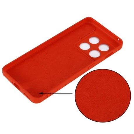 Силиконовый чехол Solid Color Liquid Silicone на OnePlus 10 Pro - красный