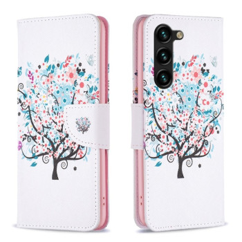 Чехол-книжка Colored Drawing Pattern для Samsung Galaxy S24+ 5G - Tree