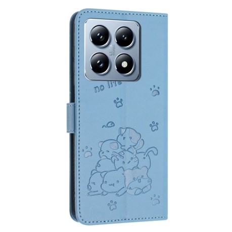 Чохол-книжка Diamond Embossed Skin Feel для Xiaomi 14T Pro 5G - синій