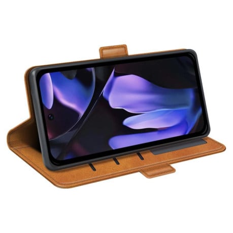 Чохол-книжка Dual-side Magnetic Buckle для Google Pixel 9a - жовтий