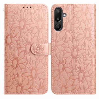 Чехол-книжка Daisy Embossed Leather для на Samsung Galaxy F16 5G / M16 5G - золото
