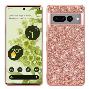 Ударозахисний чохол Glittery Powder на Google Pixel 8 Pro - рожеве золото