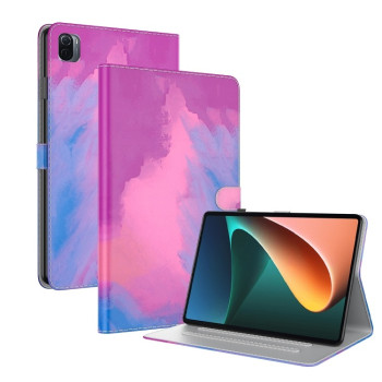 Чехол-книжка Voltage Watercolor для Xiaomi Mi Pad 5 / 5 Pro - Purple Red