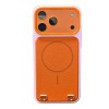 Тканевой чехол Skin Feel PC + Technology Cloth Magnetic с софт-тач покрытием для iPhone 18 Pro Max/17 Pro Max — оранжевый/розовый