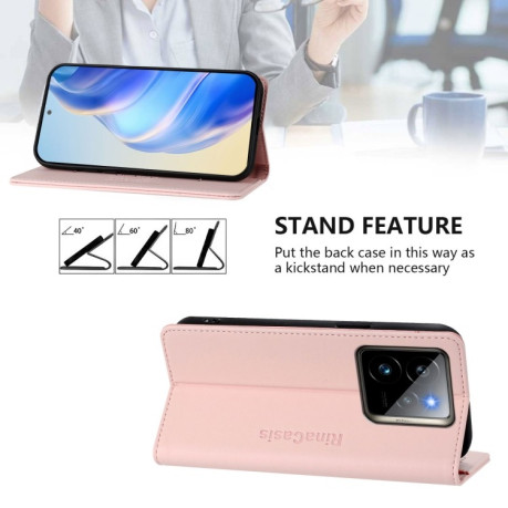 Чехол-книжка Retro Skin Feel Business Magnetic на Realme GT 7 Pro 5G - розовый