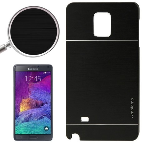 Чехол  Motomo Brushed Texture Metal and Plastic на Samsung Galaxy Note 4 / N910(Black)