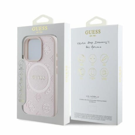 Оригинальный чехол Guess Saffiano MagSafe на iPhone 16 Pro Max - Pink