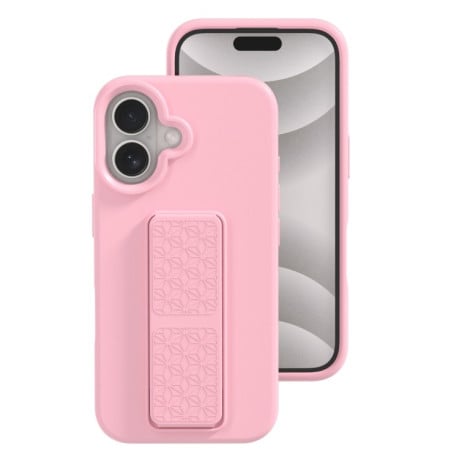 Силиконовый чехол Liquid Silicone Holder на iPhone 16 - розовый