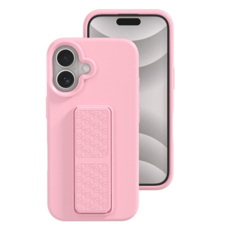 Силиконовый чехол Liquid Silicone Holder на iPhone 16 - розовый