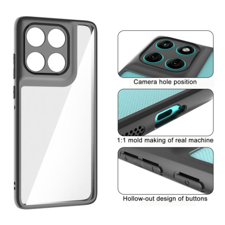 Ультратонкий чехол Frosted PC для Motorola Edge 60 Fusion  - черный