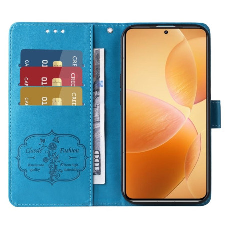 Чохол-книжка Embossed Butterfly для Xiaomi 14T Pro - синій