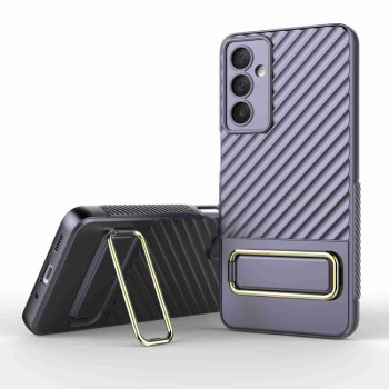 Противоударный чехол Wavy Textured для Samsung Galaxy M54 5G - фиолетовый