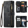 Шкіряний чохол-гаманець CaseMe-C30 для iPhone 15 - чорний