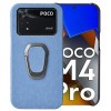Протиударний чохол Honeycomb Ring Holder для Xiaomi Poco M4 Pro 5G - блакитний