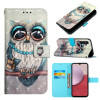 Чехол-книжка 3D Painting для Samsung Galaxy A15 - Grey Owl