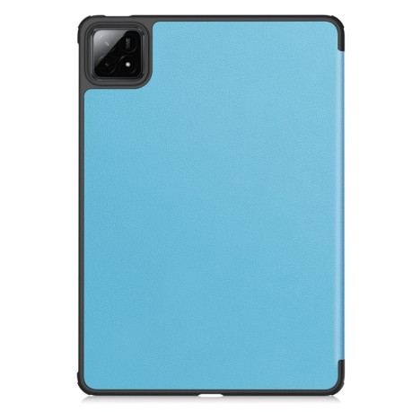 Чехол Custer Texture Three-folding Sleep/Wake-up для Xiaomi Pad 7 / 7 Pro- черный - голубой
