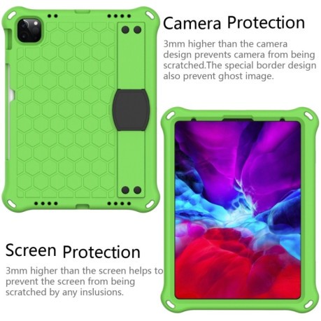 Противоударный чехол Honeycomb Design на iPad 10.9 2022 - зеленый