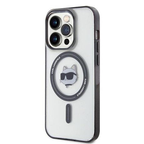 Оригинальный чехол Karl Lagerfeld IML Choupette MagSafe для iPhone 15 Pro Max - Black(KLHMP15XHCHNOTK)
