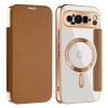 Чехол-книжка Shield MagSafe RFID Anti-theft Leather для Google Pixel 9 Pro XL - коричневый