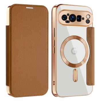 Чехол-книжка Shield MagSafe RFID Anti-theft Leather для Google Pixel 9 Pro XL - коричневый