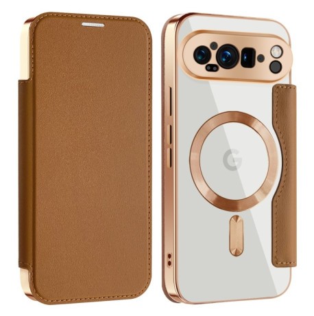 Чохол-книжка Shield MagSafe RFID Anti-theft Leather для Google Pixel 9 Pro XL - коричневий