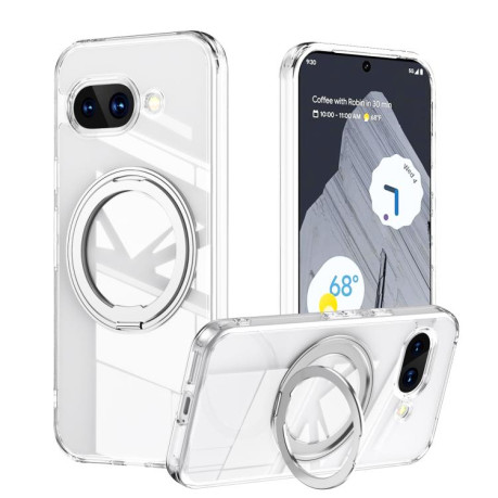 Ударозахисний чохол Frosted 360 Degree MagSafe Magnetic Holder Google Pixel 9a - сріблястий