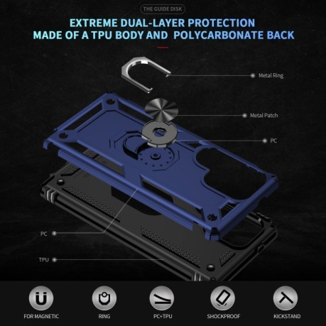 Протиударний чохол PC + TPU Shockproof Protective  для Samsung Galaxy S25 Ultra 5G - синій