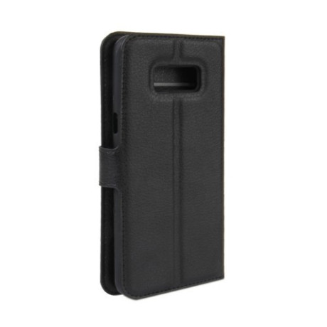 Кожаный чехол -книжка Litchi Texture Magnetic Buckle для Samsung Galaxy S8 / G950-черный