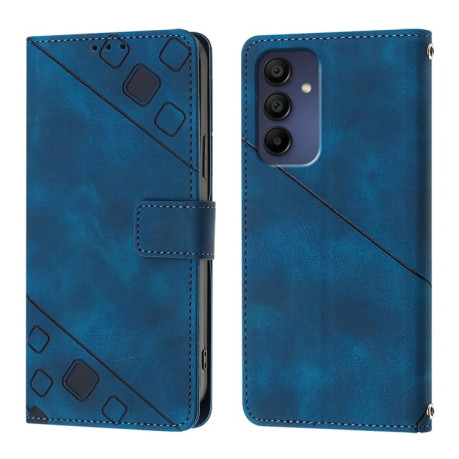 Чехол-книжка Skin-feel Embossed для Samsung Galaxy A16 5G - синий