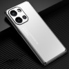 Противоударный чехол Frosted Metal для Xiaomi Redmi Note 13 Pro 5G/Poco X6 5G - серебристый