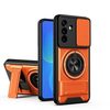 Ударозахисний чохол Lens Sliding Window Multifunctional Magnetic Shockproof зі шторкою на камери на Samsung Galaxy A37 5G — помаранчевий