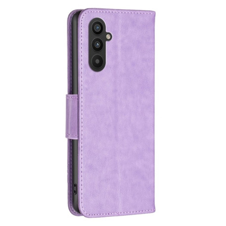 Чохол-книжка Butterflies Pattern для Samsung Galaxy A24 4G - фіолетовий