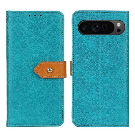 Чехол-книжка European Floral для Google Pixel 9 Pro - синий