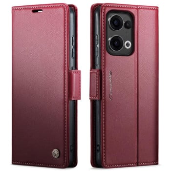 Чохол-книжка CaseMe 023 Butterfly Buckle Litchi Texture RFID Anti-theft Leather для OPPO Reno13 - червоний