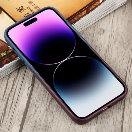 Противоударный чехол Liquid Silicone Full (Magsafe) для iPhone 15 Pro Max - сине-фиолетовый
