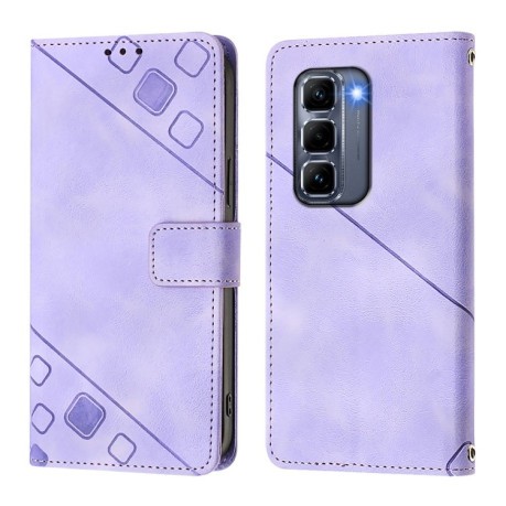 Чохол-книжка Skin-feel Embossed для Infinix Hot 50 Pro+ 4G - фіолетовий