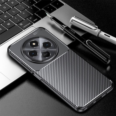Ударозахисний чохол HMC Carbon Fiber Texture на Xiaomi Redmi 14C 4G/Poco C75/Redmi A4 5G - чорний