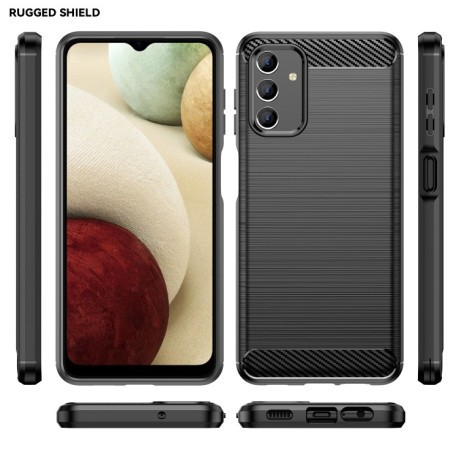 Протиударний чохол Brushed Texture Carbon Fiber Samsung Galaxy A04s - чорний