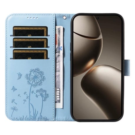 Чехол-книжка Dandelion Embossed Pattern Flip Leather на Xiaomi 15T Pro 5G - голубой