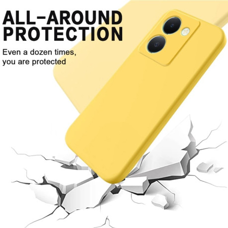 Силіконовий чохол Solid Color Liquid Silicone на Vivo Y36 5G - жовтий