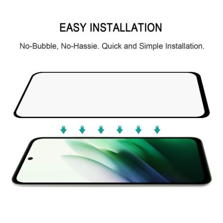 Захисне скло High Aluminum Full Screen Silk на Xiaomi Redmi 15C 5G EU 173.1mm - чорний