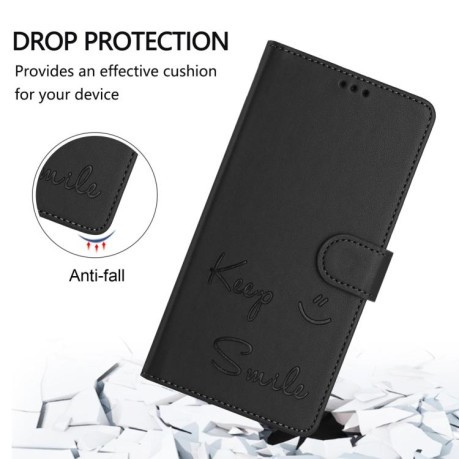 Чехол-книжка Smile Embossing RFID Leather для Xiaomi Poco M7 Pro 5G - черный
