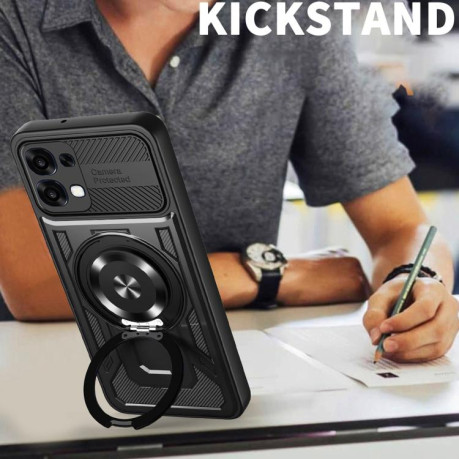 Противоударный чехол Armor Rotating Holder MagSafe на OPPO A6 Pro Global — красный