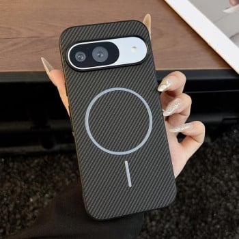 Карбоновий чохол Carbon Fiber з MagSafe на Google Pixel 10 / 10 Pro - чорний