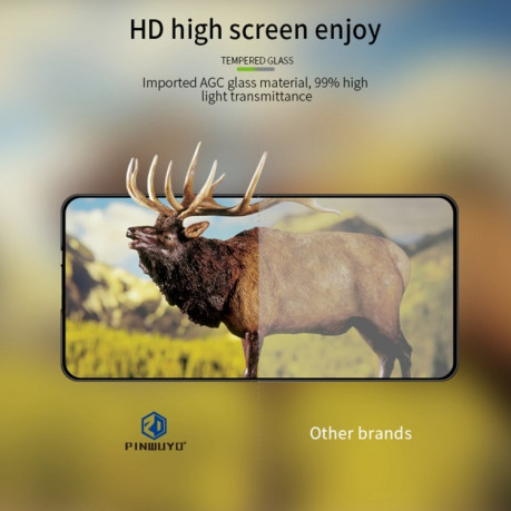 Защитное стекло PINWUYO 9H 3D Full Screen на OPPO A32 / A33 / A53 (2020) - черное