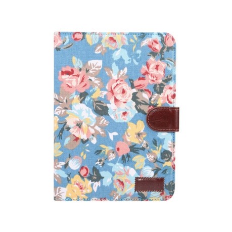 Чохол-книжка Flower Cloth Texture на iPad mini 6 - синій