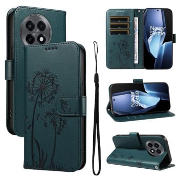 Чехол-книжка Dandelion Embossed Pattern Flip Leather для OnePlus 13R 5G Global - синий